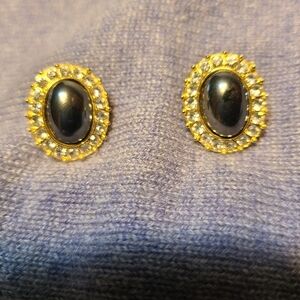 Pearl diamond earrings